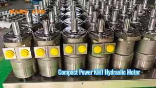 Motor hidráulico orbital serie KM1, compacto de alta densidad de potencia para aplicaciones de servicio mediano